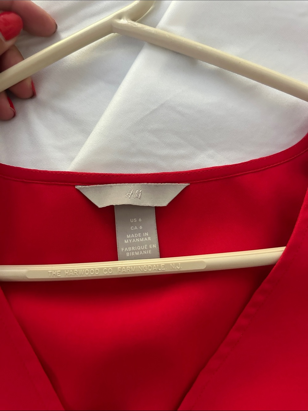 H&M Red V-Neck Ruffle Strap Camisole - Picture 4 of 4